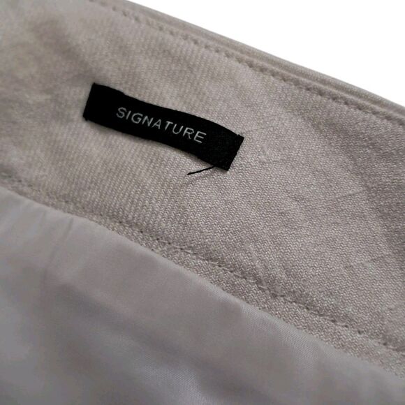 Talbots 100% Linen Pants Women's 18 Beige High Rise Wide Leg Lined Work Career - Picture 8 of 13